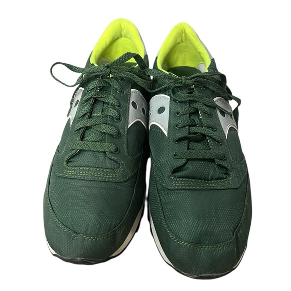 Saucony original jazz green, white, and gray low lace up sneakers - Picture 2 of 8